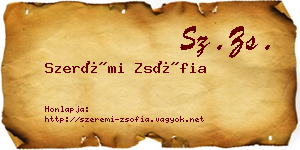 Szerémi Zsófia névjegykártya